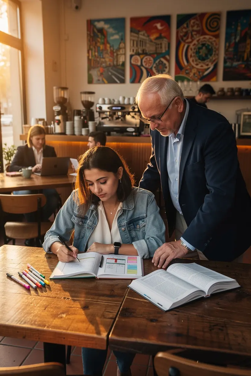 Sikeres pénzügyi tervezők képei, akik a havi költségvetés kialakításával elért eredményeiket mutatják be.
